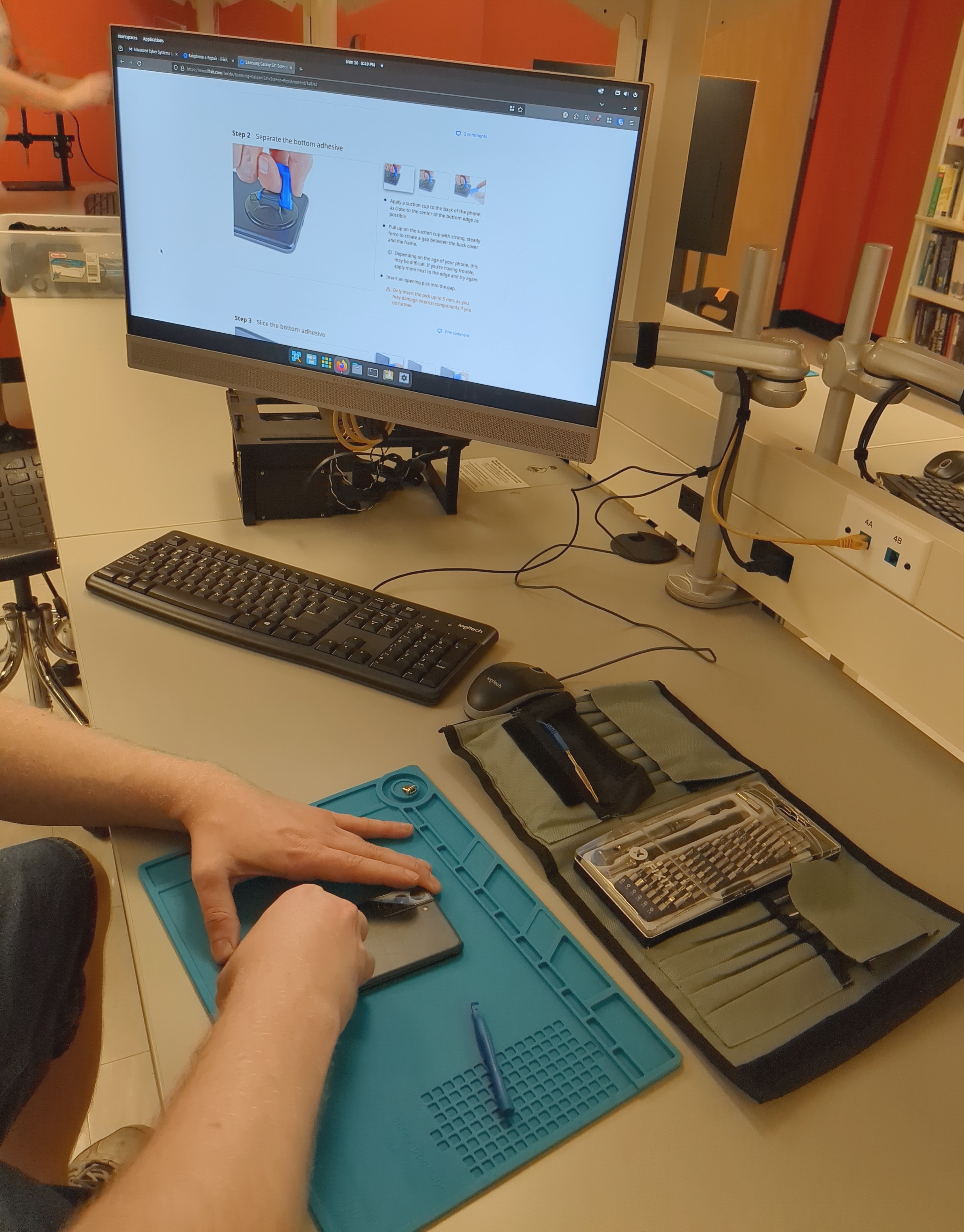 Example repairing of a device